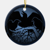 Raven Ornament Personalized Raven Decoration Gift (Voorkant)