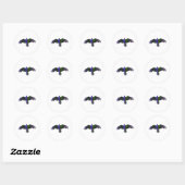 Raven Paint Ronde Sticker (Vel)