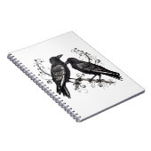 Raven Pair Black Quilling design Notitieboek (Rechterzijde)