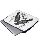 Raven Pair on a Vine Electronics Laptop Bag Laptop Sleeve (Voorkant onderkant)
