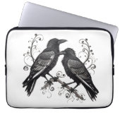 Raven Pair on a Vine Electronics Laptop Bag Sleeve (Voorkant)
