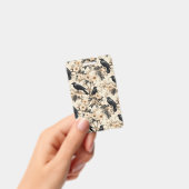 Raven patroon kraai bloemen bomen Badge (Handheld)