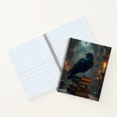 Raven Perched on Booiks Notitieboek (Binnen)
