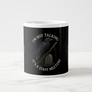 Raven Personeelsvergadering Niet Praten Giant Coff Grote Koffiekop