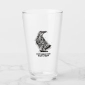 Raven Pint Glass van Desert Dandilion Design Glas (Voorkant)