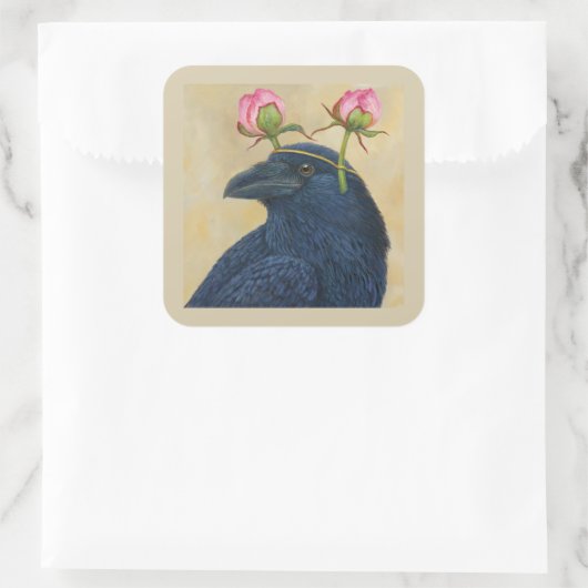 Raven/pioen Sticker (Tas)