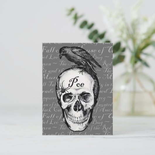 Raven Poe Briefkaart (Staand voorkant)