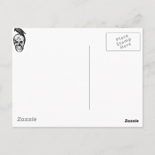 Raven Poe Briefkaart (Achterkant)