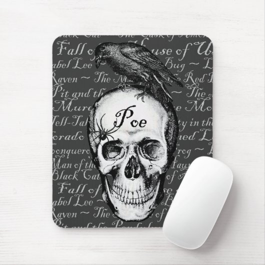 Raven Poe Mousepad Muismat (Met muis)
