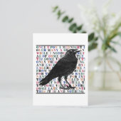 Raven Poem Edgar Allan Poe Briefkaart (Staand voorkant)