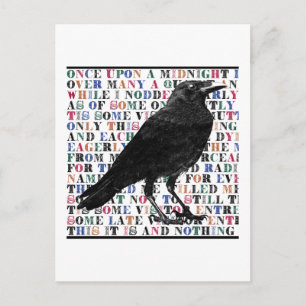 Raven Poem Edgar Allan Poe Briefkaart