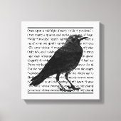 Raven Poem Edgar Allan Poe Canvas Afdruk (Voorkant)