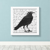 Raven Poem Edgar Allan Poe Canvas Afdruk (Insitu (Houten vloer))