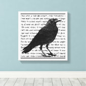 Raven Poem Edgar Allan Poe Canvas Afdruk (Insitu (Houten vloer))