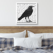 Raven Poem Edgar Allan Poe Canvas Afdruk (Insitu (Slaapkamer))