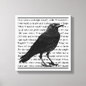 Raven Poem Edgar Allan Poe Canvas Afdruk (Voorkant)