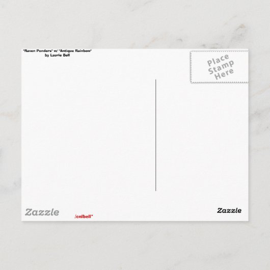 Raven Ponders Briefkaart (Achterkant)