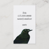 Raven Profile Card Visitekaartje (Achterkant)