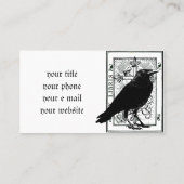 Raven Profile Card Visitekaartje (Achterkant)