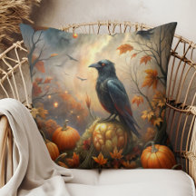 Raven & Pumpkin – Dark Autumn Decor