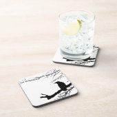 Raven Ravenware Black Bird Silhouette Drankjes Onderzetter (Rechterzijde)