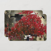 Raven Red Tree Gothic RSVP (Voorkant / Achterkant)
