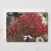 Raven Red Tree Gothic Wedding Invitation Kaart (Achterkant)