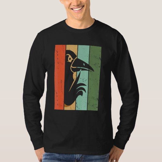 Raven Retro Aesthetische  Crow T-shirt (Voorkant)