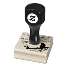 Raven Return Address Stamp Rubberstempel