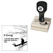 Raven Return Address Stamp Rubberstempel (Gestempeld)