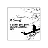 Raven Return Address Stamp Rubberstempel (Afrduk)