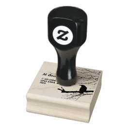 Raven Return Address Stamp Rubberstempel