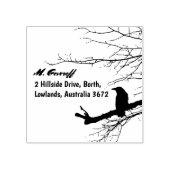 Raven Return Address Stamp Rubberstempel (Afrduk)