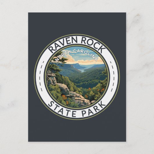 Raven Rock State Park North Carolina Reisbadge Briefkaart (Voorkant)