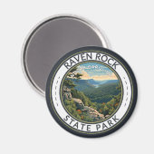 Raven Rock State Park North Carolina Reisbadge Magneet (Voorkant / Achterkant)