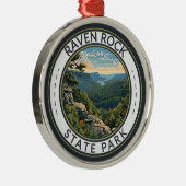 Raven Rock State Park North Carolina Reisbadge Metalen Ornament (Rechts)