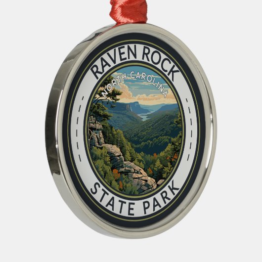 Raven Rock State Park North Carolina Reisbadge Metalen Ornament (Rechts)