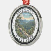 Raven Rock State Park North Carolina Reisbadge Metalen Ornament (Links)