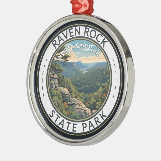 Raven Rock State Park North Carolina Reisbadge Metalen Ornament (Links)