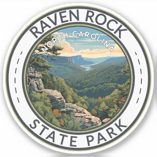 Raven Rock State Park North Carolina Reisbadge Sticker (Voorkant)