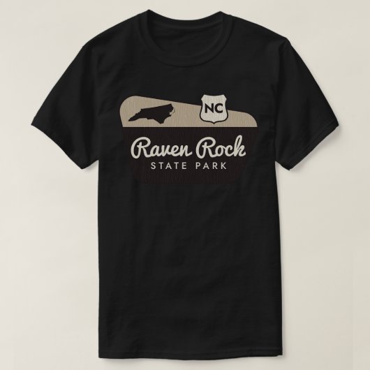 Raven Rock State Park North Carolina Welkomstbord T-shirt (Design voorkant)