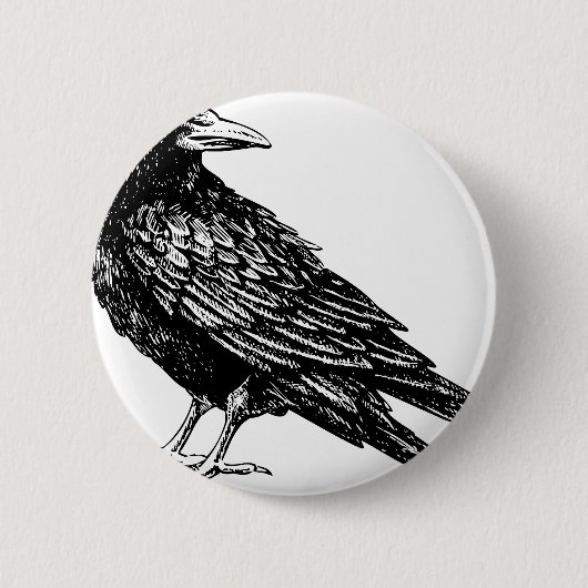 Raven Ronde Button 5,7 Cm (Voorkant)