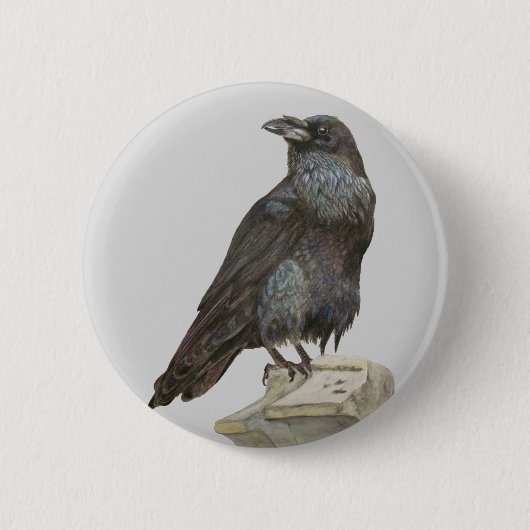 Raven Ronde Button 5,7 Cm (Voorkant)