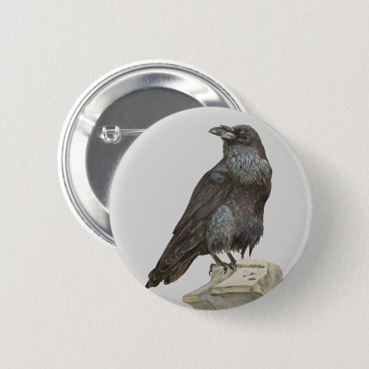 Raven Ronde Button 5,7 Cm (Voorkant /achterkant)