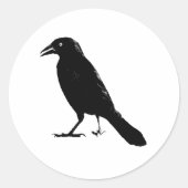 Raven Ronde Sticker (Voorkant)