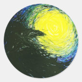 Raven Ronde Sticker (Voorkant)