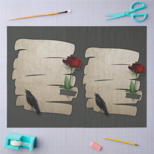 Raven Roos Papier, 20x30 decoupage Tissuepapier (Craft)