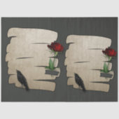 Raven Roos Papier, 20x30 decoupage Tissuepapier (Voorkant)