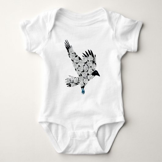 Raven & Rozen Tattoo Gothic Illustration Romper (Voorkant)