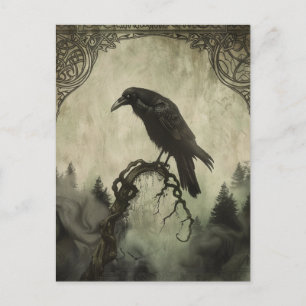 Raven Samhain Halloween Wenskaart Feestdagenkaart
